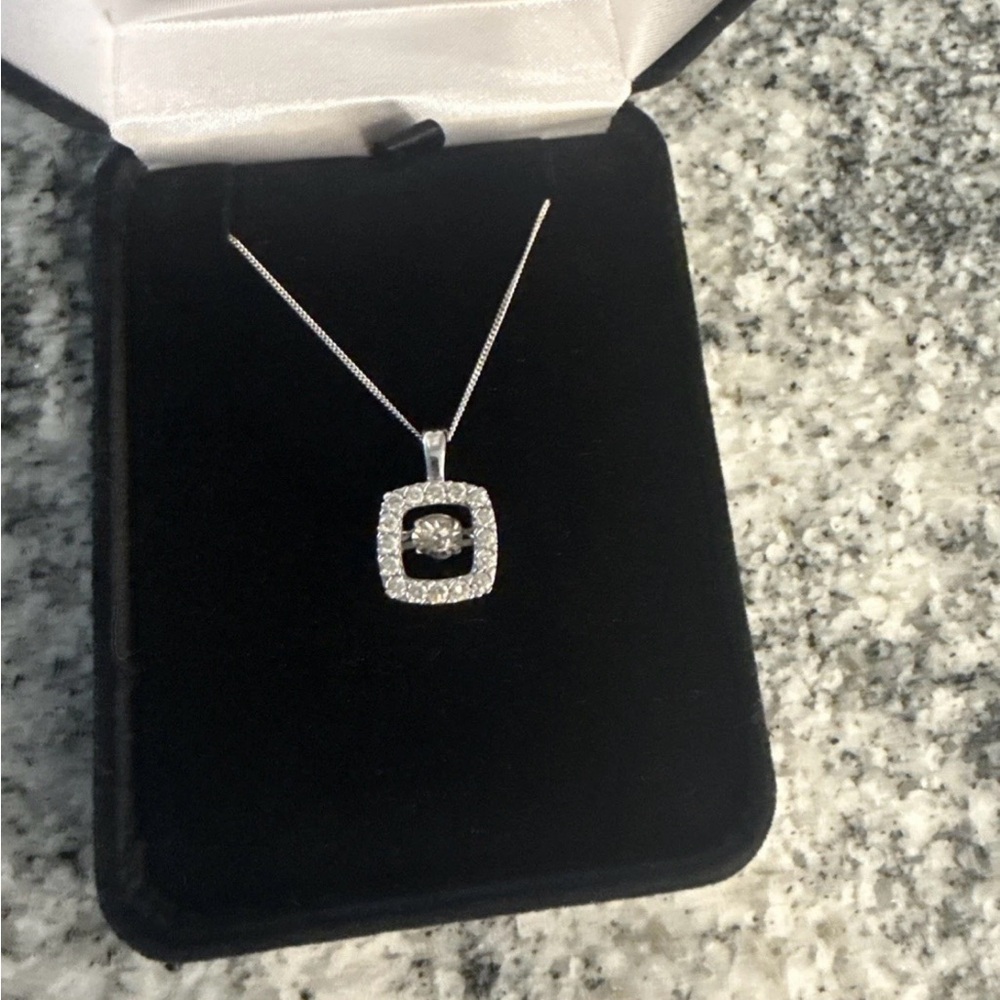 Unstoppable Love Diamond Necklace 5/8 ct tw Round-Cut 10K White Gold 19"